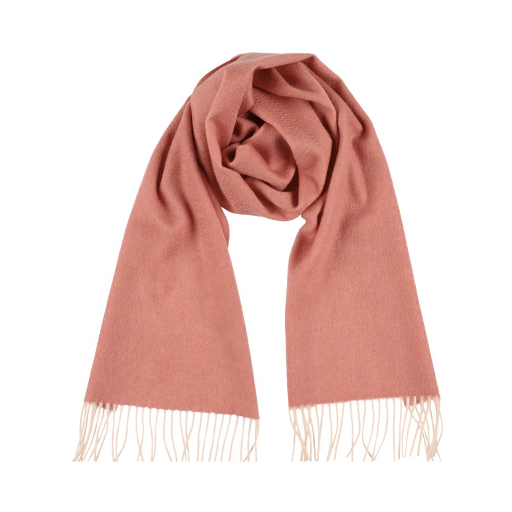 Ensfarvet pudderrosa cashmere halstørklæde til kvinder Paris (4)
