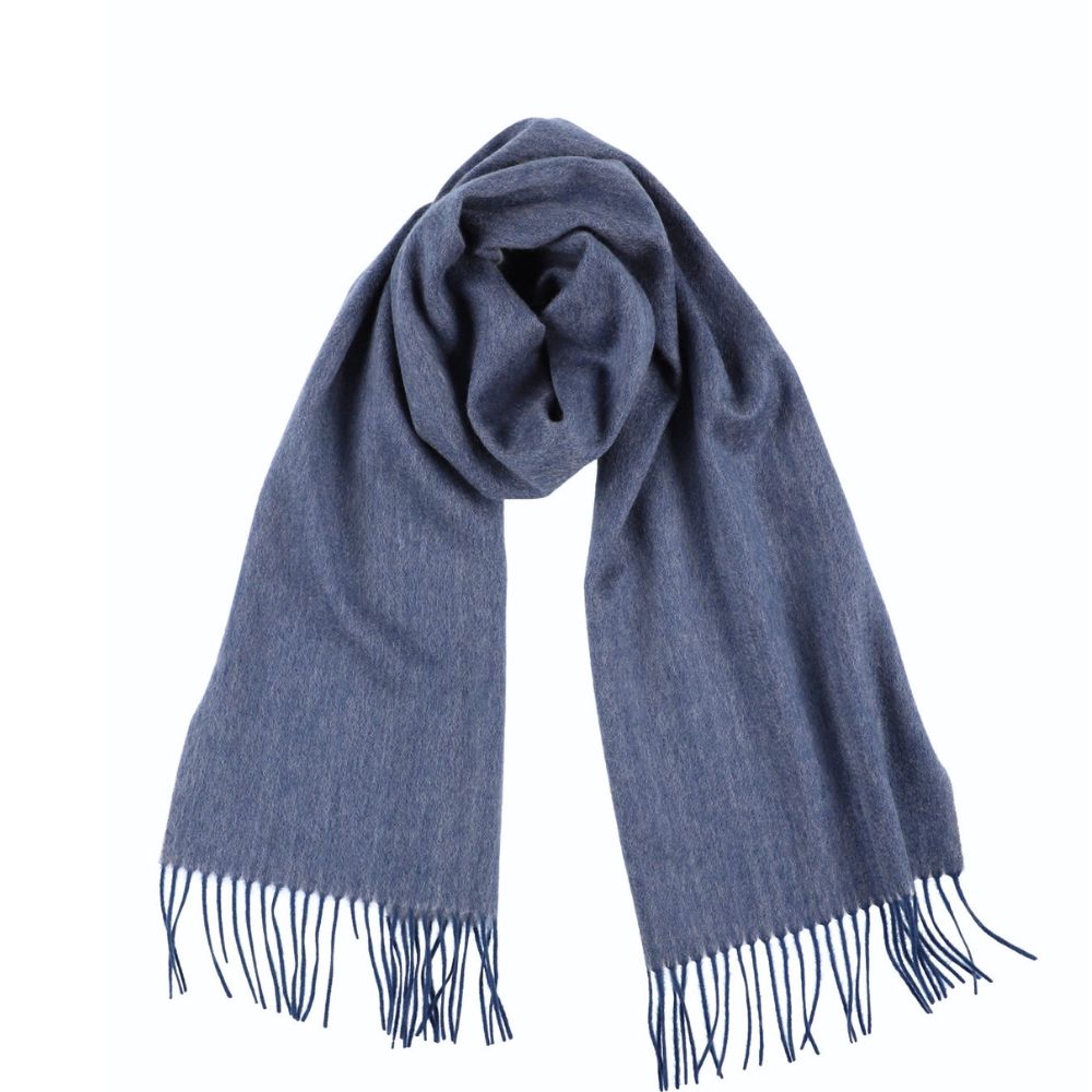 Blåt halstørklæde i 100% cashmere til kvinder Paris (4)