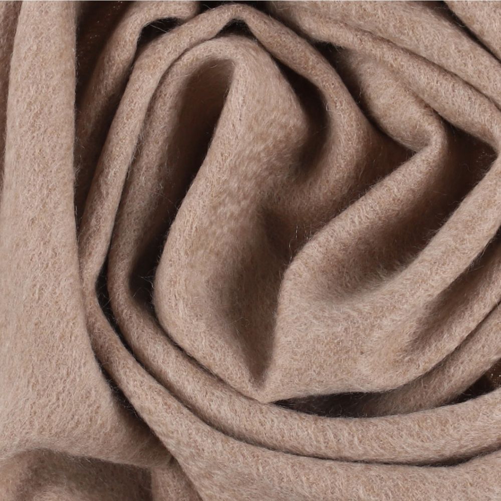 Ensfarvet beige cashmere halstørklæde til kvinder Paris (2)