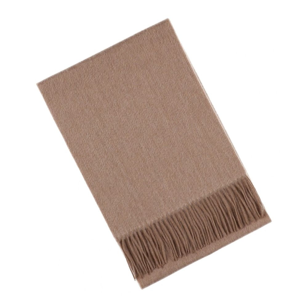 Ensfarvet beige cashmere halstørklæde til kvinder Paris (6)